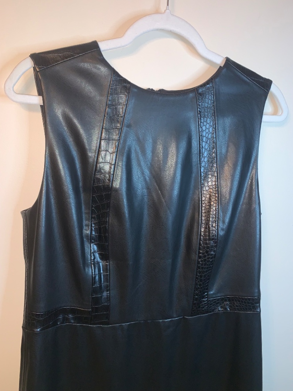 Sportalm Orivelle Leather Like Dress Black Midi 42 - Picture 10 of 11
